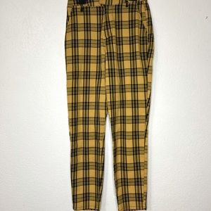 Yellow plaid pants